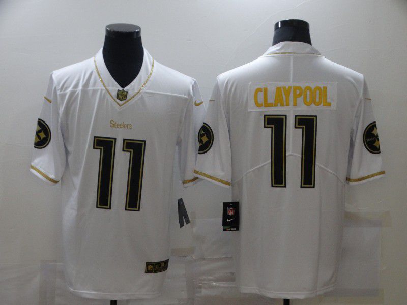 Men Pittsburgh Steelers #11 Claypool White Nike Limited Vapor Untouchable NFL Jerseys
